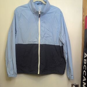 L.L. Bean Light Blue and Black Windbreaker